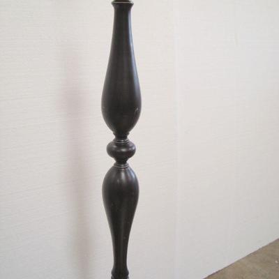 Lot 1035 - Single Upright Wooden Floor Lamp - no shade