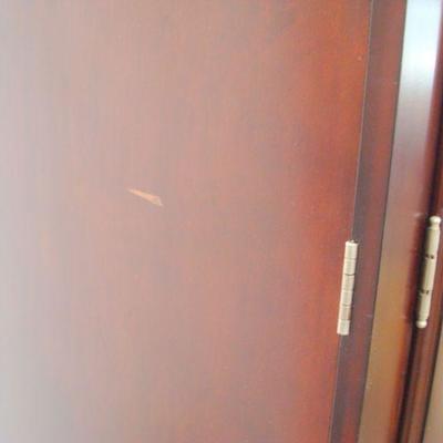 Lot 1037 - Upright TV Hutch with Glass Face