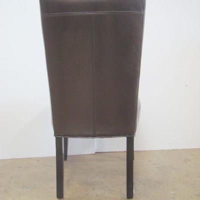 Lot 1043 - Single Armless Dark Brown Chair 