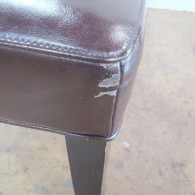 Lot 1043 - Single Armless Dark Brown Chair 
