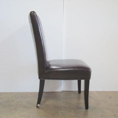 Lot 1043 - Single Armless Dark Brown Chair 