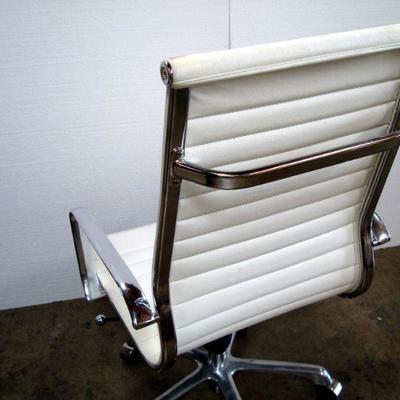 Lot 1049 - Simple White Computer or Office Chair with Arms
