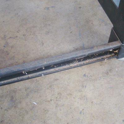 Lot 1050 - Metal Frame Wooden Top Work Crafting Artist Table