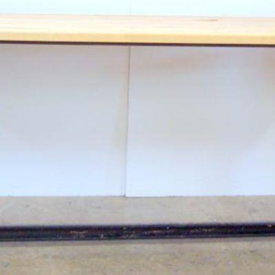 Lot 1050 - Metal Frame Wooden Top Work Crafting Artist Table