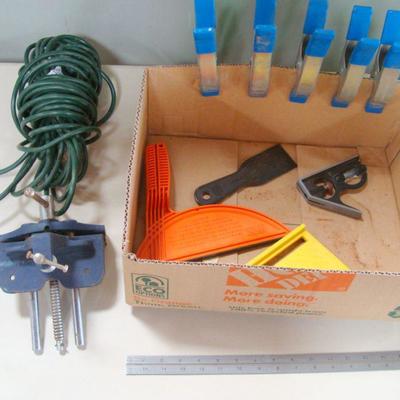 Lot 1056 - Small tool lot with Rockler Vise