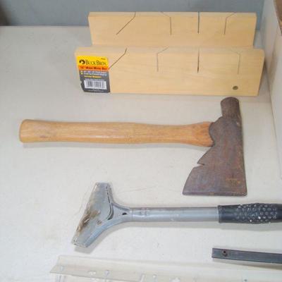 Lot 1057 - Miter Box + Clamp Lot + extras