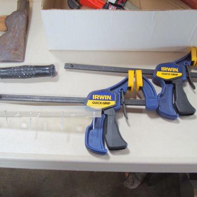 Lot 1057 - Miter Box + Clamp Lot + extras