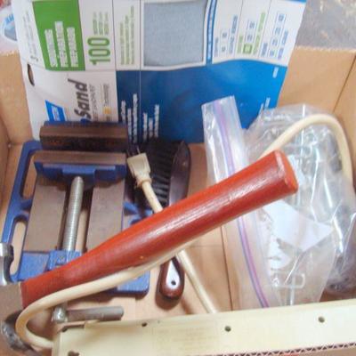 Lot 1072 - Mixed Tool Lot Clamp Sand Paper Hammer