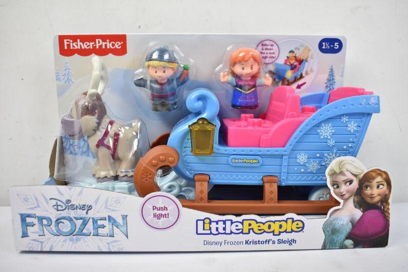 Fisher-Price Disney Frozen Kristoff's Sleigh Little People Anna, Kristoff &  Sven