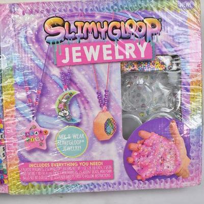 4-in-1 Jewelry Set: Crystal Growing, Friendship, Alphabet, & Slimygloop - New