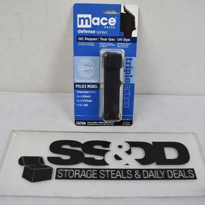 Mace Brand Defense Sprays with Safety Flip and Grip Trigger, Police Model - New