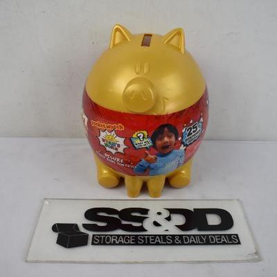 Ryan's World Deluxe Piggy Bank, $30 Retail - New