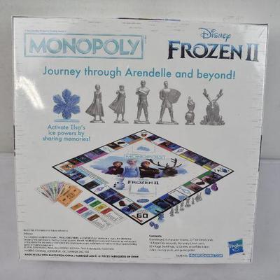 Monopoly Game: Disney Frozen 2 Edition Board Game, $16 Retail - New