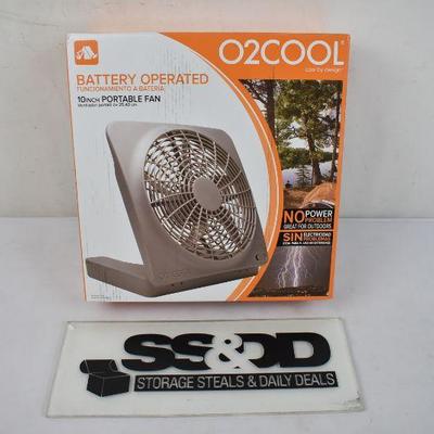 O2COOL 10 inch Battery or Electric Portable Fan, $18 Retail - New