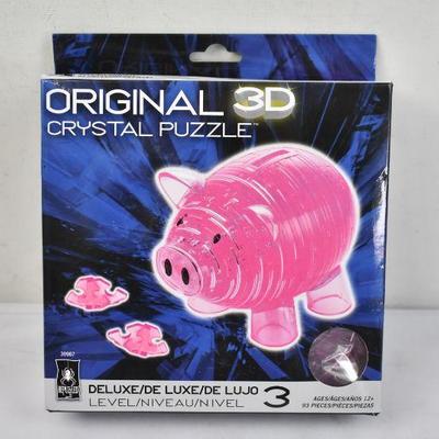 Deluxe 3D Crystal Puzzle: Piggy Bank - New