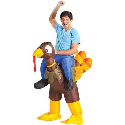 Turkey Rider Inflatable Men's Costume, One Size Fits Most, $27 Retail - New
