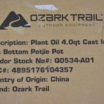 Ozark Trail 4.0-Quart Cast Iron Dutch Oven - New