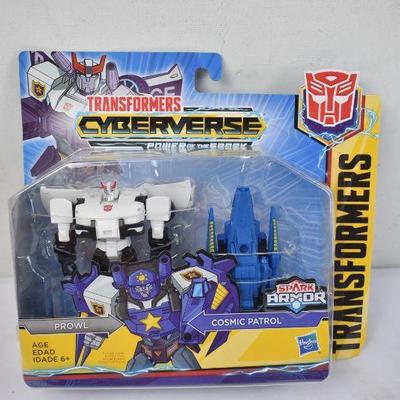 Transformers Cyberverse Spark Armor Prowl and Cyberverse Scout Bumblebee