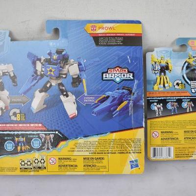 Transformers Cyberverse Spark Armor Prowl and Cyberverse Scout Bumblebee