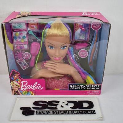 Barbie Deluxe Rainbow Styling Head - Blonde, $30 Retail - New