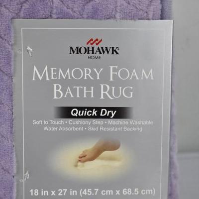 Mohawk Memory Foam Bath Rug 2 Piece Set in Lavender, 18