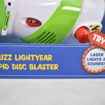 Disney Pixar Toy Story Buzz Lightyear Rapid Disc Launcher, $20 Retail - New