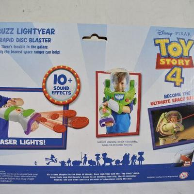 Disney Pixar Toy Story Buzz Lightyear Rapid Disc Launcher, $20 Retail - New