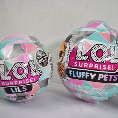 LOL Surprise! Lils 4-Pack AND Fluffy Pets Winter Disco Series, $26 Retail - New