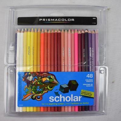 Prismacolor Scholar Colored Pencil Set, 48 Color Set, $15 Retail - New