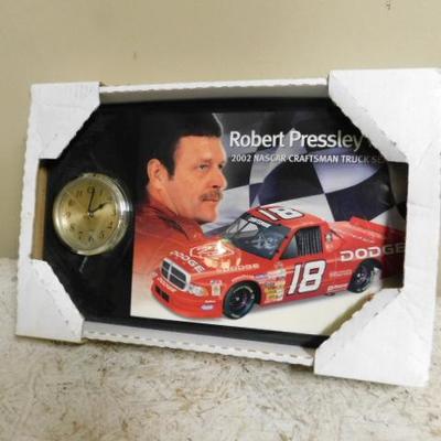 New Old Stock Robert Pressley 2002 NASCAR Craftsman Truck Series Clock