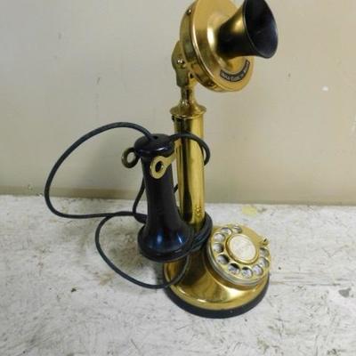 Vintage Rotary Dial Candlestick Telephone