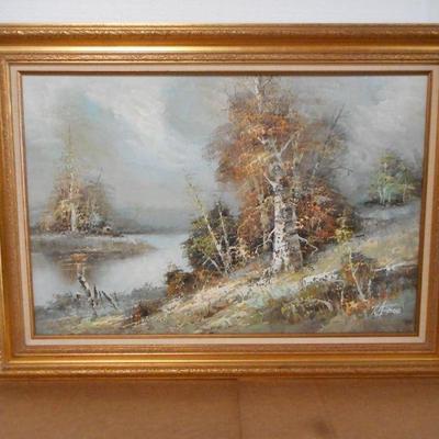 Lot 2007 - Mystery Artist T. AZEEN Impressionist Landscape