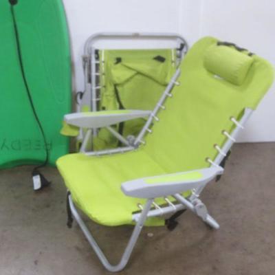 Lot 3028 - Beach Lot Two RIO ADVENTURE chairs + 1 MOREY boogie board