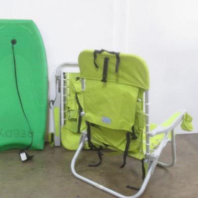 Lot 3028 - Beach Lot Two RIO ADVENTURE chairs + 1 MOREY boogie board