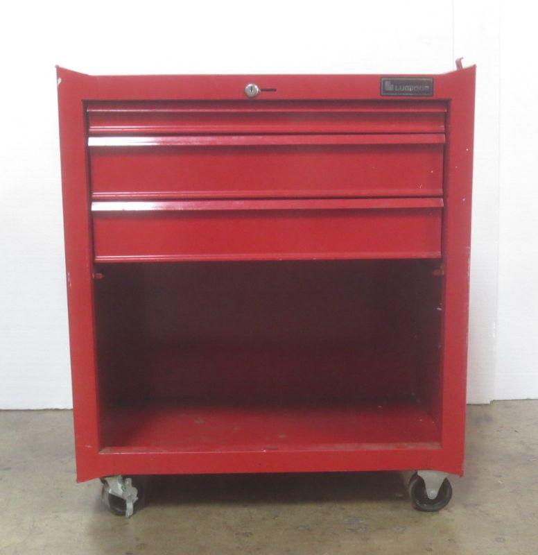 Lot 3037 - Lumidor Red 3 Drawer Storage Tool Chest | EstateSales.org