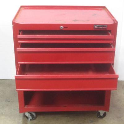 Lot 3037 - Lumidor Red 3 Drawer Storage Tool Chest 