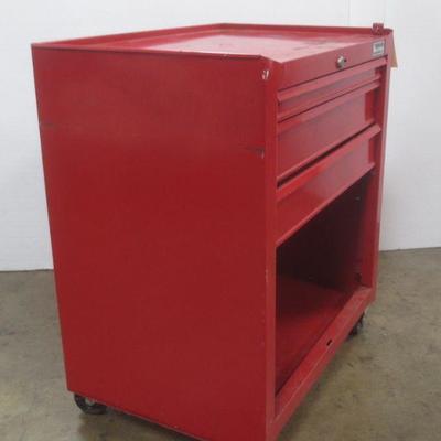 Lot 3037 - Lumidor Red 3 Drawer Storage Tool Chest 