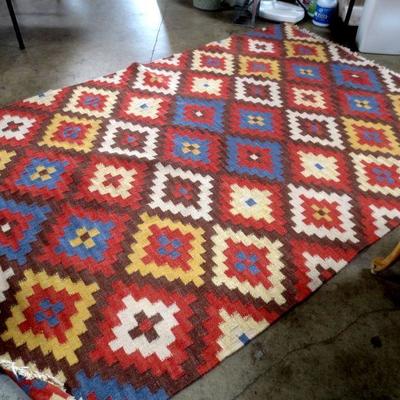 Lot 3042 - Woollen Dhurry 6' x 9' Area Rug 