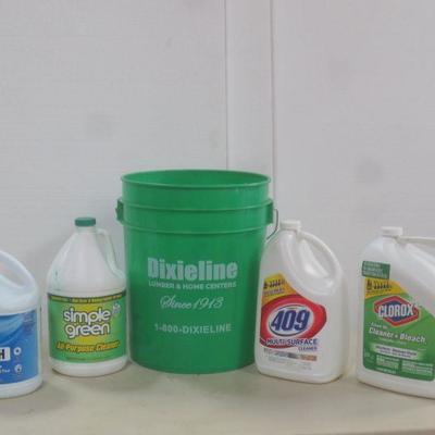 Lot 3044 - Cleaning Supplies + Bucket
