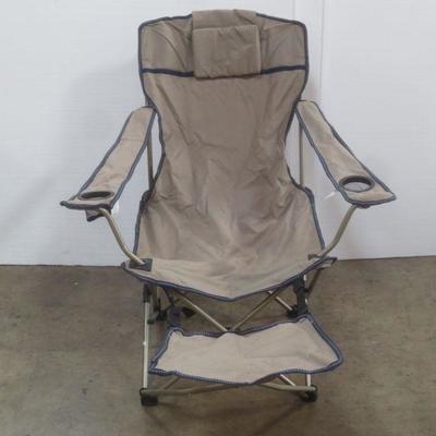 Lot 3049 - Pair of Portable Lounge Chairs with Ottoman