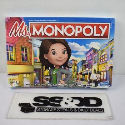 Ms Monopoly Board Game. New & Sealed, but Box is Dented