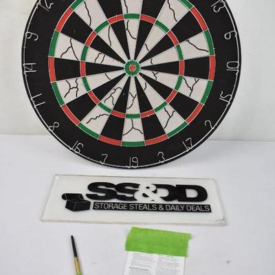 Hey Play Double Sided Dart Board with 1 Dart