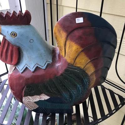 Polchrome Wooden Rooster $70
