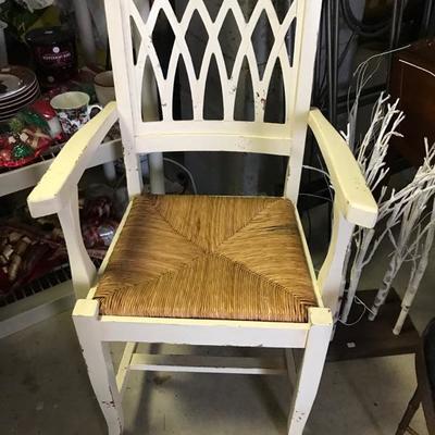 Chair with rattan seat $45
