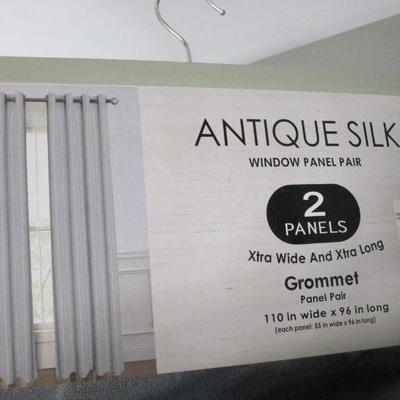 Lot 161 - Antique Silk Window Panels