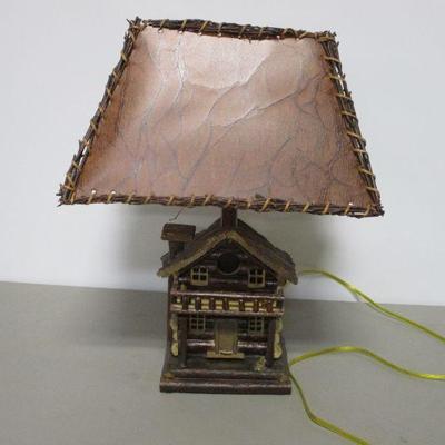 Lot 165 - Log Cabin Lamp