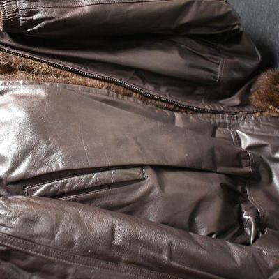 Rabbit and Leather Coat - Women's Small