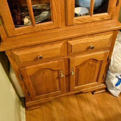 TWO Amish Crafted China Cabinets