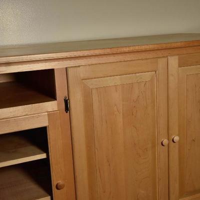 Custom Made Amish Crafted Wood Cabinet