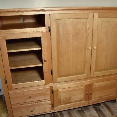 Custom Made Amish Crafted Wood Cabinet